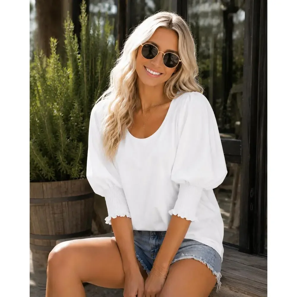 Cloud Nine Balloon Sleeve Top